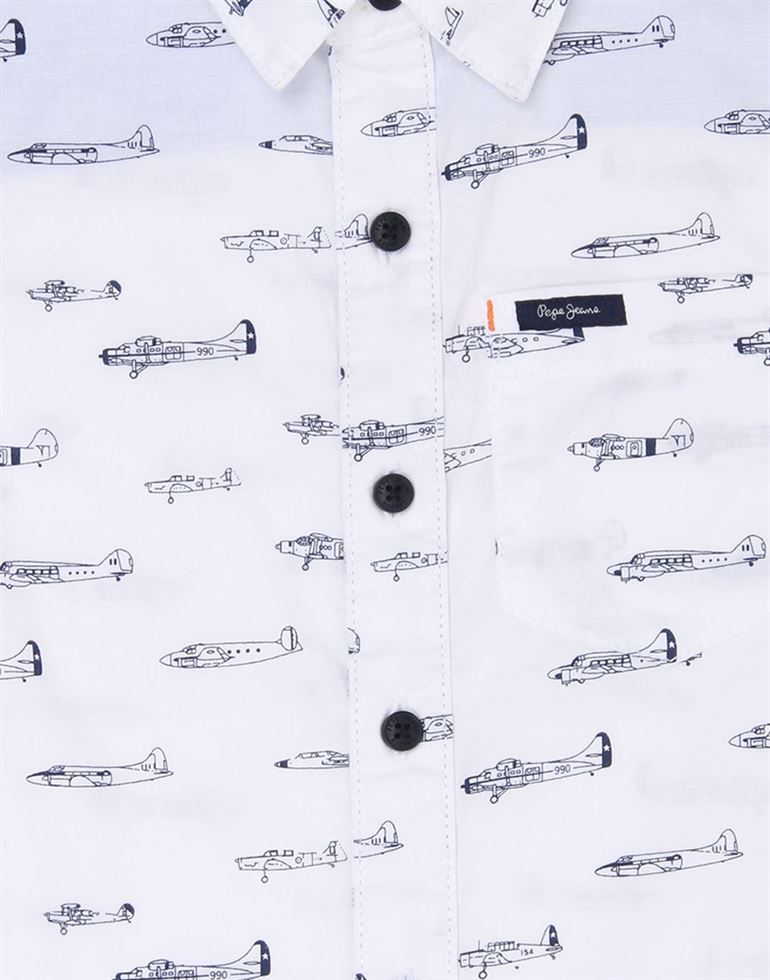 Pepe Jeans Boys Printed White Shirt